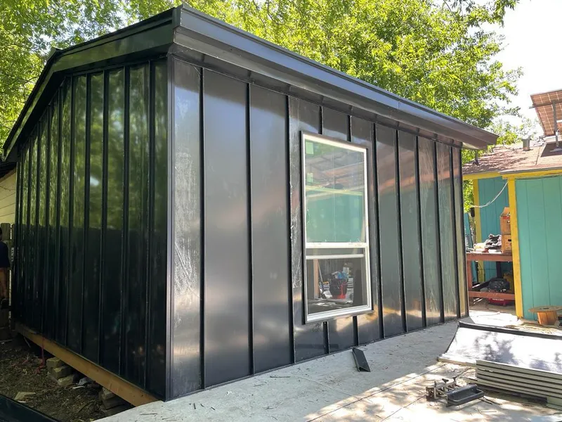 Black standing seam metal wall panels for Roof Inspection in Secaucus